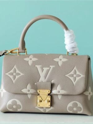 LV Madeleine BB Monogram Empreinte Dove Gray/ Creme Beige For Women,  Shoulder and Crossbody Bags 9.4in/24cm LV