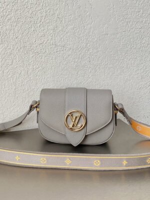 LV Point 9 Create By Nicolas Ghesquie?re With Monogram Flower 9.1in/22cm Grey For Women LV M55946