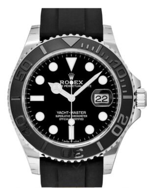 Yacht-Master 42 Automatic Black Dial White Gold Men's Watch
