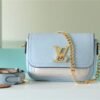 LV Lockme Tender Light Blue For Women, Women¡¯s Handbags, Shoulder And Crossbody Bags 7.5in/19cm LV