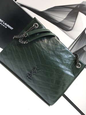YSSL Niki Medium Shopping Bag Green For Women 12.6in/32cm YSL