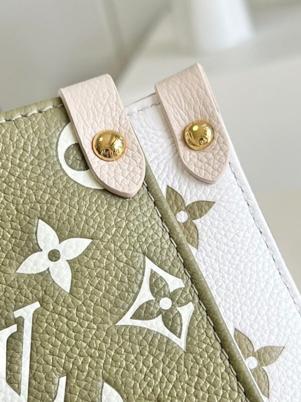 259571f0 LV Onthego MM Monogram Empreinte Khaki Green For Women, Tote Bags 35cm LV M46060