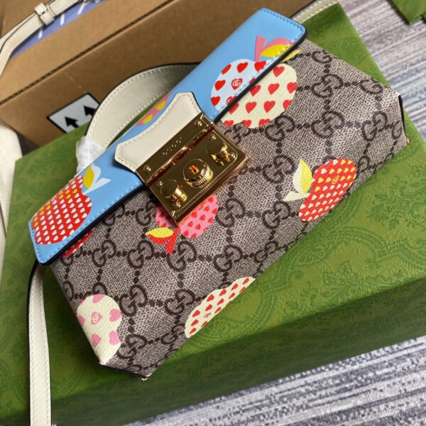 gg Padlock Strawberry Mini Bag Beige For Women, Women’s Bags 7in/18cm gg