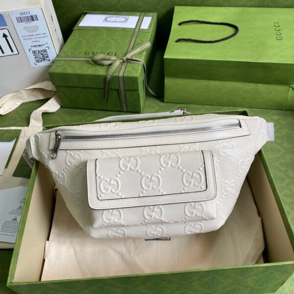 gg Embossed Belt Bag White gg Embossed For Men? 11in/28cm gg