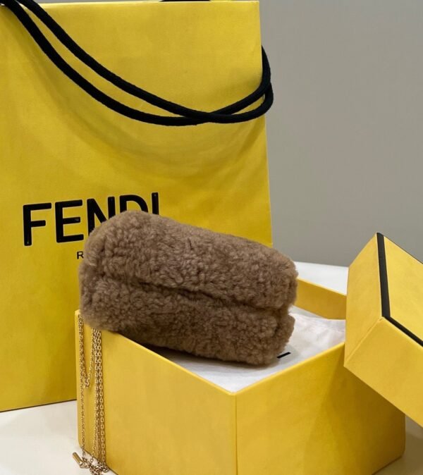FI First Mini Brown Mink Bag For Woman 11.5cm/4in