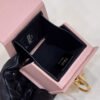FI Logo Box Keychain Pink Charm Bag For Woman 8cm/3in