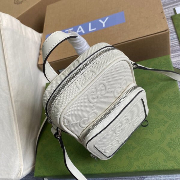 gg Embossed Mini Bag White gg Embossed For Men 6.7in/17cm gg?