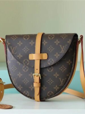 LV Chantilly MM Shoulder Bag Monogram For Women Brown LV M51233