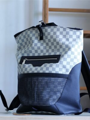 LV Matchpoint Backpack Damier Azur For Men, Bags 17in/43cm LV N40018