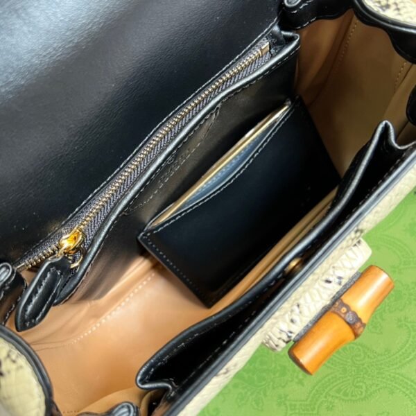 gg Bamboo 1947 Medium  Top Handle Bag Natural For Women, Women¡¯s Bags 10.2in/26cm gg 679632 L4RET 8887