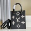 LV Petit Sac Plat Monogram Empreinte Black/Beige For Women, Women¡¯s Handbags, Shoulder And Crossbody Bags 5.5in/14cm LV M81416