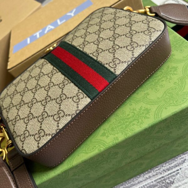 gg Ophidia gg Shoulder Bag Beige And Ebony gg Supreme Canvas For Women? 9.2in/23cm gg 699439 9C2ST 8920
