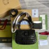 gg Bamboo 1947 Crocodile Top Handle Bag Black For Women, Women’s Bags 10.2in/26cm gg