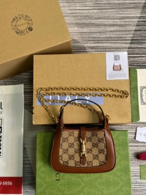 gg Jackie 1961 Mini gg Shoulder Bag Beige For Women, Women’s Bags 7.5in/19cm gg 675799 21HRG 2687