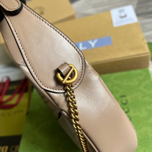 gg Marmont Half Moon Shaped Mini Bag Beige For Women, Women’s Bags 8.5in/22cm gg
