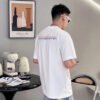 Balenciaga White T-Shirt with Mountain Graphic
