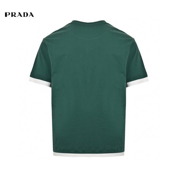 2_1b4fd213-ede4-4182-859a-4327f6accdff Prada Green Contrast Trim T-Shirt