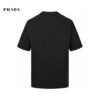 Prada Black T-Shirt with Geometric Pocket Design