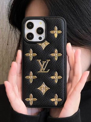 Lou Gold Leather iPhone Case