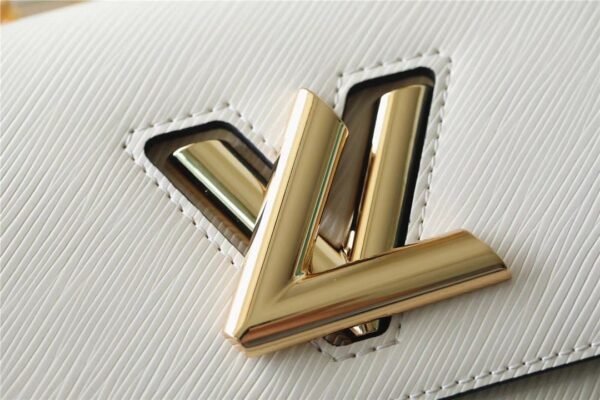 LV Twist MM Epi White For Women, Women¡¯s Bags, Shoulder And Crossbody Bags 9.1in/23cm LV