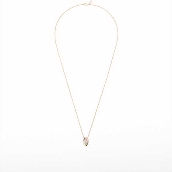 18K Trinity Cushion Diamond Necklace