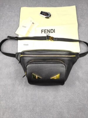 FI Little Monster Belt Bag Black For Men, Men’s Bag 7.9in/20cm FF