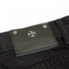 CHROME HEARTS BLACK CROSS PATCH JEANS BLACK