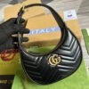 gg Marmont Half Moon Shaped Mini Bag Black For Women, Women’s Bags 8.5in/22cm gg 699514 DTDHT 1000