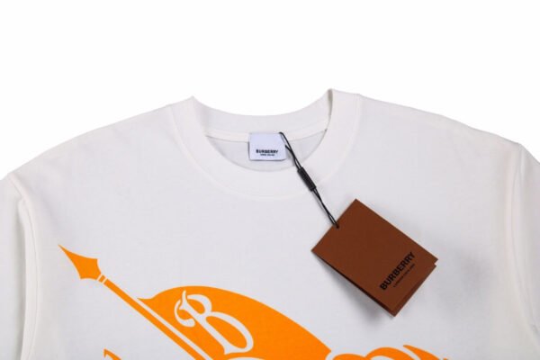 2de9b679 Burberry Knight Print T-Shirt - White and Orange
