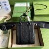 gg Embossed Mini Tote Bag Black gg Embossed For Men? 7.9in/20cm gg 696010 1W3CN 1000