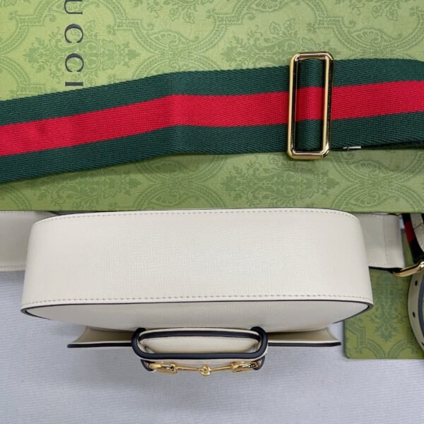 gg Horsebit 1955 Mini Bag White For Women, Women’s Bags 8in/21cm gg 658574 18YSG 9068