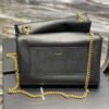 YSSL Kate Medium Reversible Chain Bag Black In Suede With Gold Hardware For Women 11.2in/29cm YSL