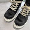 Rick Owens Geobasket Sneakers - Black Pony Hair
