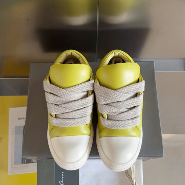 3._3_b78b024f-f122-4c3d-b6cc-2b3d1584213e Rick Owens Yellow Low-Top Sneakers