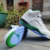 Jordan 5 white, green and black
