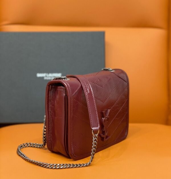 3012b411 YSSL Niki Wallets On Chain Burgundy For Women 7.5in/19cm