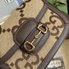 gg Horsebit 1955 Jumbo Mini Bag Camel And Ebony Jumbo gg Canvas For Women 8in/21cm 658574 UKMDG 2570
