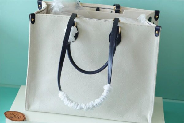 307fca46 LV Onthego GM Monogram Giant And Raffia White/ Black For Women, Shoulder And Crossbody Bags 41cm/16.1in LV?