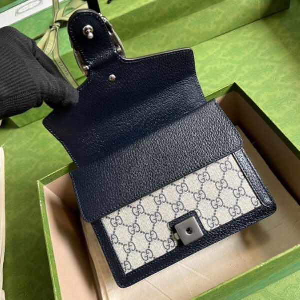 gg Dionysus Mini Bag Beige And Blue gg Supreme Canvas For Women 7.5in/20cm