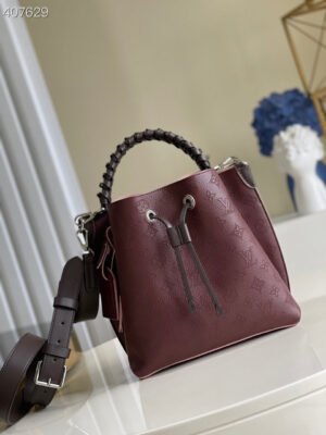 LV Muria Bucket Bag For Women, Women¡¯s Handbags, Shoulder And Crossbody Bags Burgundy 9.8in/25cm LV
