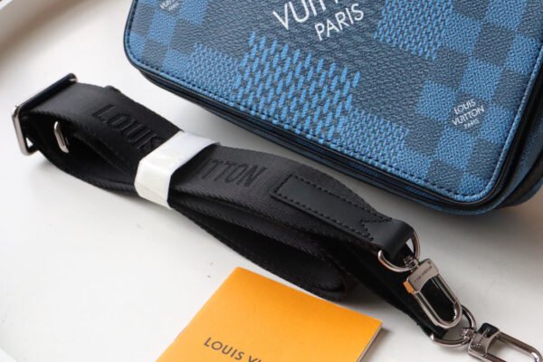 31cd5efd LV Studio Messenger Damier Graphite Blue For Men, Bags, Shoulder And Crossbody Bags 9.3in/25.3cm LV N50026