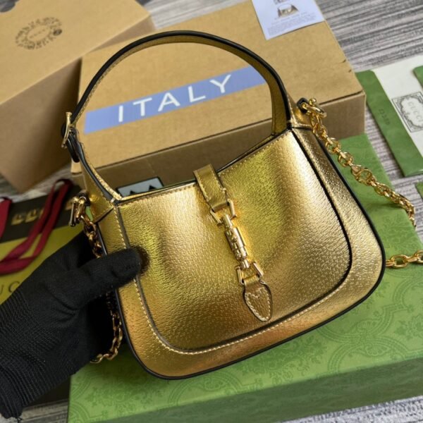 gg Jackie 1961 Lizard Mini Bag Gold For Women, Women’s Bags 7.5in/19cm gg ?