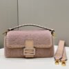 FI Baguette Pink Sheepskin Bag For Woman 27cm/10.5in 8BR600AH96F1F7N