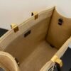 FI Sunshine Medium Beige and Black straw shopper Bag For Woman 31cm/12in 8BH386AKRPF1CBX