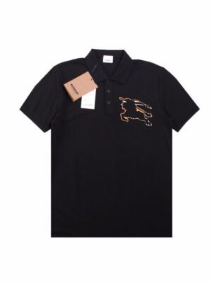 Burberry Embroidered Knight Polo - Black