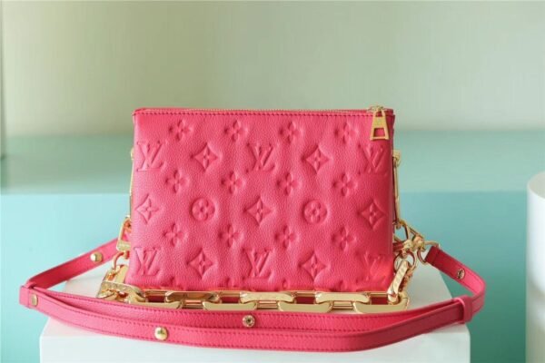 LV Coussin BB Grain Fluo Pink For Women, Women¡¯s Bags, Shoulder And Crossbody Bags 8.3in/21cm LV M20750