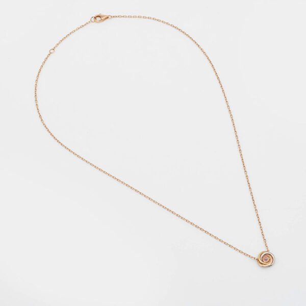 18K Trinity Pink Sapphire Necklace