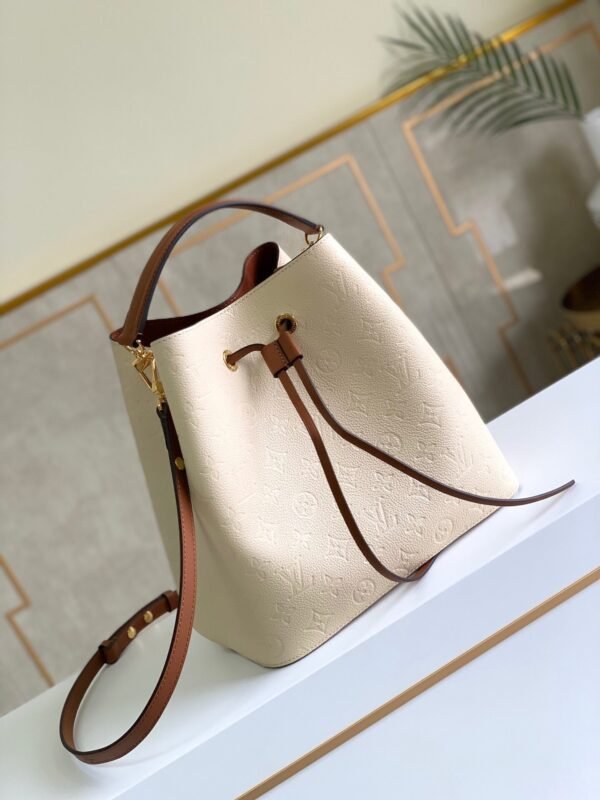 LV NeoNoe MM Bucket Bag Monogram Empreinte Creme For Women, Women¡¯s Bags, Shoulder Bags 10.2in/26cm LV M45307