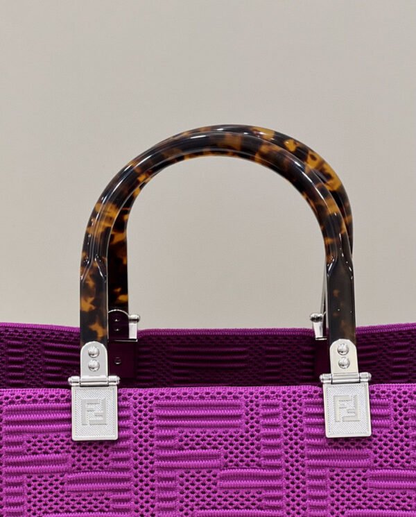FI Sunshine Medium Purple FF fabric shopper Bag For Woman 31cm/12in 8BH386AHWCF037T