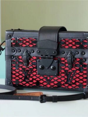 LV Petite Malle Monogram Black For Women, Women¡¯s Handbags, Shoulder And Crossbody Bags 7.9in/20cm LV M20353